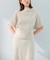 le　CORDUROY TIE BLOUSE