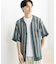 ストライプショートスリーブニットシャツ