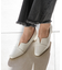 Vカットローヒールパンプス