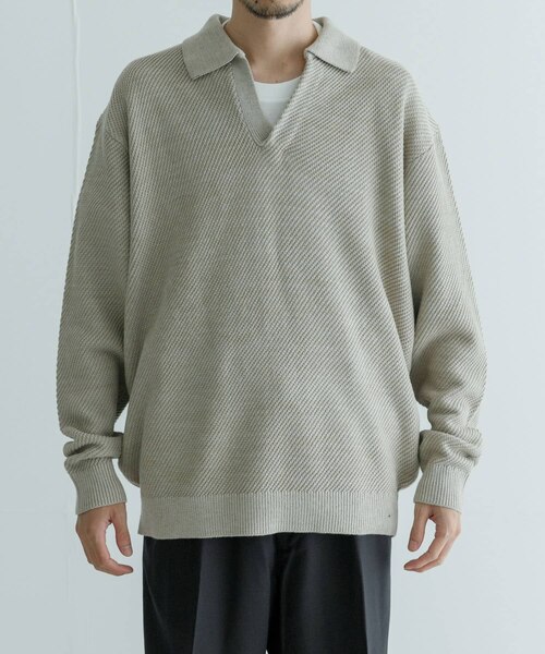 A.PRESSE 24SS スキッパーニット ポロ サイズ3 トップス A.PRESSE