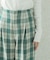 カラーチェックワイドパンツ