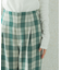 カラーチェックワイドパンツ