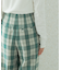 カラーチェックワイドパンツ