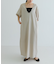 リネンレーヨンUネックワンピース