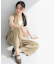 Uネックタックオールインワン