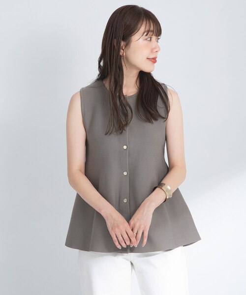 [Mimi]our シルエットがきれいな2wayペプラムベスト シルエットがきれいな2wayペプラムベスト – OURHOME