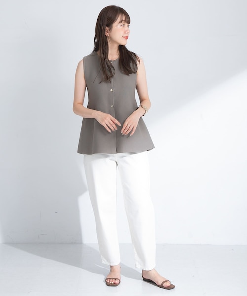 シルエットがきれいな2wayペプラムベスト　OUR シルエットがきれいな2wayペプラムベスト – OURHOME