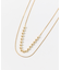 ボールチェーンキリカエレイヤードネックレス