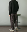 ウォッシャブルストレッチワッフルクルーネックプルオーバー