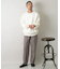 『一部WEB限定カラー』綿カシミヤワイドフィットクルーネックニット