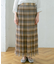 チェック消しプリーツスカート∴