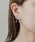 パールメタルリボンピアス