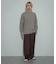 クロス編みシアークルーネックニット