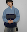 パネルボーダーハーフZIPニット