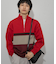 パネルボーダーハーフZIPニット