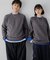 『ユニセックス』『洗濯可』ストレッチリブハイショクラインニット