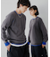『ユニセックス』『洗濯可』ストレッチリブハイショクラインニット