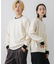 『ユニセックス』『洗濯可』ストレッチリブハイショクラインニット