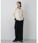 『ユニセックス』『洗濯可』ストレッチリブハイショクラインニット