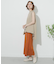 リネンヘリンボーンパイピングスカート