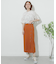 リネンヘリンボーンパイピングスカート