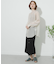 リネンヘリンボーンパイピングスカート