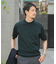 LIFE STYLE TAILOR　ハイゲージクルーネック半袖ニット