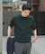 LIFE STYLE TAILOR　ハイゲージクルーネック半袖ニット