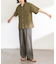 コットンリネンワイドイージーパンツ