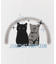 キャットグラフィックプリントTシャツ A