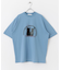 キャットグラフィックプリントTシャツ A