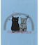 キャットグラフィックプリントTシャツ A