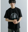 キャットグラフィックプリントTシャツ A