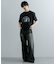 キャットグラフィックプリントTシャツ A