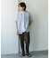 玉虫シャンブレー バンドカラーシャツ