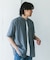玉虫シャンブレー バンドカラーシャツ