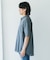 玉虫シャンブレー バンドカラーシャツ