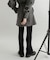 リブパンツSETミニスカート