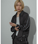 サイドラインピンストライプジップシャツ