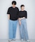 『ユニセックス』ハイショクステッチデザインT(5分袖)