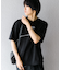 ブロックドデザインTシャツ(5分袖)