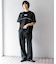 ブロックドデザインTシャツ(5分袖)