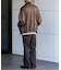 ウールライクダブルタックワイドパンツ