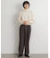 ウールライクダブルタックワイドパンツ