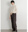 ウールライクダブルタックワイドパンツ