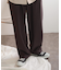 ウールライクダブルタックワイドパンツ