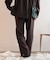 ウールライクダブルタックワイドパンツ