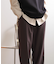 ウールライクダブルタックワイドパンツ