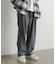 ウールライクダブルタックワイドパンツ