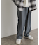 ウールライクダブルタックワイドパンツ
